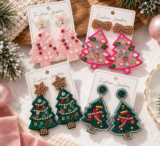 *PREORDER* Rhinestone Christmas Earrings