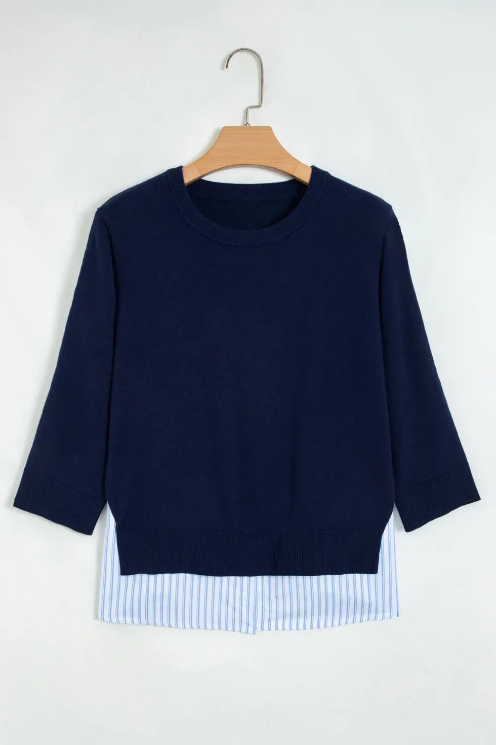 *PREORDER* Navy Striped Long Sleeve Sweater
