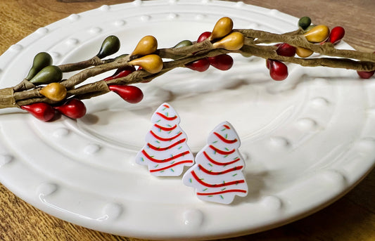 White Christmas Earrings